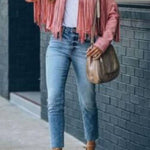 American retro tassel cropped jacket