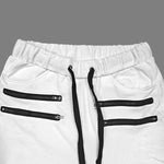 Long Sleeves Contrast Color Drawstring Zipper Tees&Pants Two Pieces Set