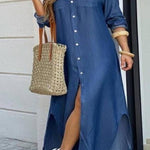 Art print shirt dress