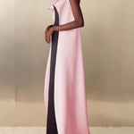 Loose Sleeveless Contrast Color Tube Maxi Dresses