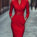 Jane | Elegant Midi Dress with a Flattering Waist