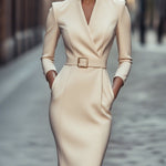 Jane | Elegant Midi Dress with a Flattering Waist
