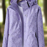 Eliza | Leaf Print Windbreaker