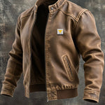 Logan | Classic Cut Brown Vintage Leather Jacket