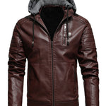 Meredith | Hooded Jacket with Leather Finish and Zipper