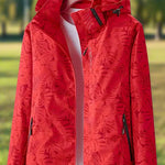 Eliza | Leaf Print Windbreaker