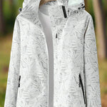 Eliza | Leaf Print Windbreaker