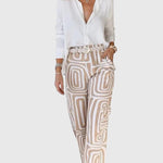 Aislinn | Chic Pants Set with Complimentary Blouse & Belt