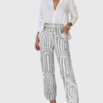 Aislinn | Chic Pants Set with Complimentary Blouse & Belt