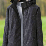 Eliza | Leaf Print Windbreaker