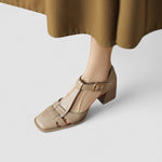 Sophie | T-Strap Block Heels for Orthopedic Support