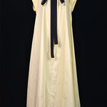 A-Line Loose Pleated Tied Round-Neck Midi Dresses