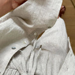 Casual Cotton Linen Shirt & Cropped Pants Two-Piece Set