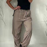 Casual Callings Drawstring Waist Pocketed Oversized Cargo Pants