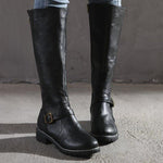 Autumn | CLASSIC BUCKLE KNEE-HIGH BOOTS FOR WOMEN