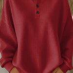 Sadie | Waffle Knit Henley Top