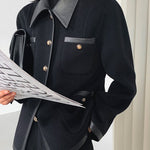 Loose Split-Joint Lapel Collar Jackets
