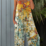 Camisole Jumpsuit Tie-Dye Wide-Leg Pants