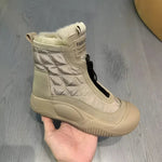 Maria | White Qulted Boots