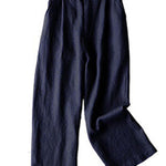 5 Colors Line Loose Casual Plus Size Wide-Leg Pants