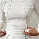 Basic Piping Long Sleeve Top