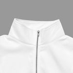 Long Sleeves Loose Split-Joint Striped Zipper Stand Collar Jackets Outerwear