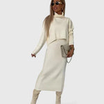 Brielle | Elegant Dress and Turtle Neck Sweater Set
