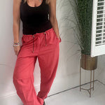 Casual Callings Drawstring Waist Pocketed Oversized Cargo Pants