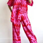 Altos Unique Printed Pocket Shirt and Elastic Waist Pants Set