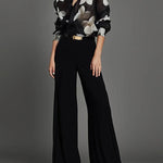 Loose Wide Leg High-Waisted Solid Color Pants Trousers