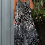 Camisole Jumpsuit Tie-Dye Wide-Leg Pants
