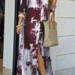 Art print shirt dress
