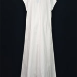 A-Line Loose Pleated Tied Round-Neck Midi Dresses