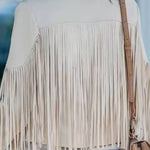 American retro tassel cropped jacket