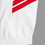 Long Sleeves Loose Split-Joint Striped Zipper Stand Collar Jackets Outerwear