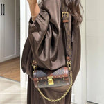 Brown Jacket + Drawstring Pants Casual Two-piece Suit