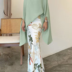 High Waisted Skinny Floral Printed Skirts