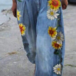 Bohemian Floral Printed Oversized Harem Pants