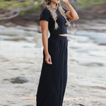 Simple Solid Color T-Shirt & Pants Two Pieces Set
