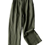 5 Colors Line Loose Casual Plus Size Wide-Leg Pants