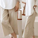 5 Colors Line Loose Casual Plus Size Wide-Leg Pants