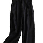 5 Colors Line Loose Casual Plus Size Wide-Leg Pants