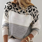 Paisley | Leopard Accent Knit Sweater