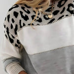 Paisley | Leopard Accent Knit Sweater