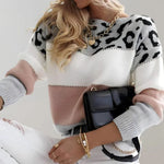 Paisley | Leopard Accent Knit Sweater