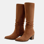 Ariella | Knee-High Suede Block Heeled Boots