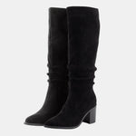 Ariella | Knee-High Suede Block Heeled Boots