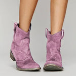 Brielle | Vintage Cowboy Suede Boots