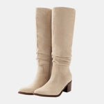 Ariella | Knee-High Suede Block Heeled Boots