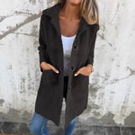 Arya | Long Sleeve Button Coat with Pockets